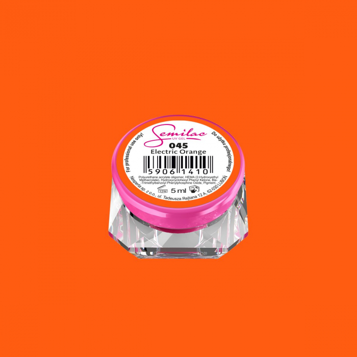 Gel Color Semilac 045 Electric Orange [1]