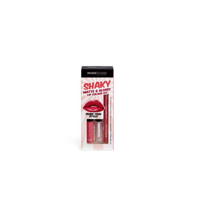 12 Bucati Set gloss si creion de buze Shaky, Matte & Glossy, 60749, Magic Studio, 2 g [5]