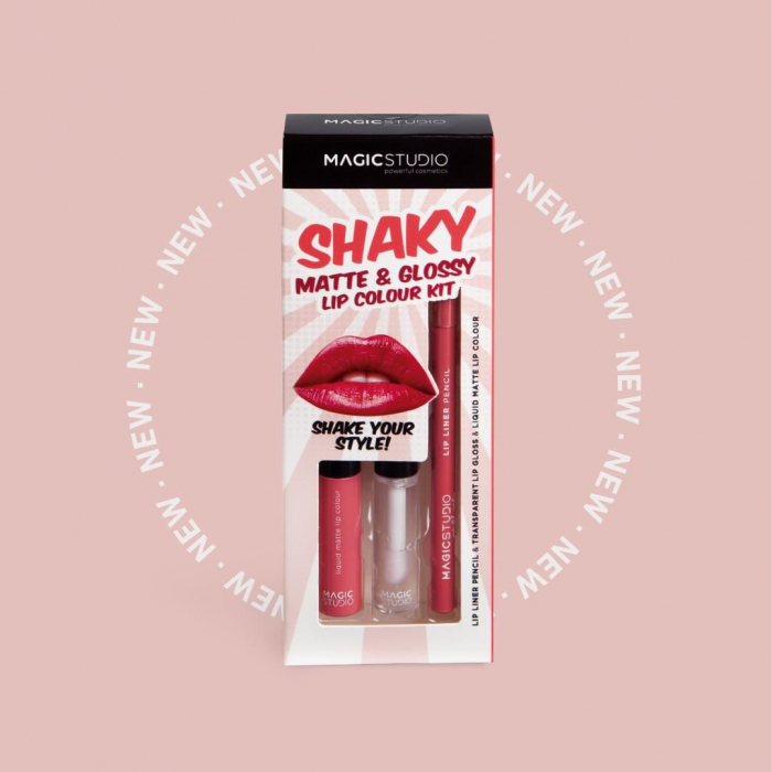 12 Bucati Set gloss si creion de buze Shaky, Matte & Glossy, 60749, Magic Studio, 2 g [4]