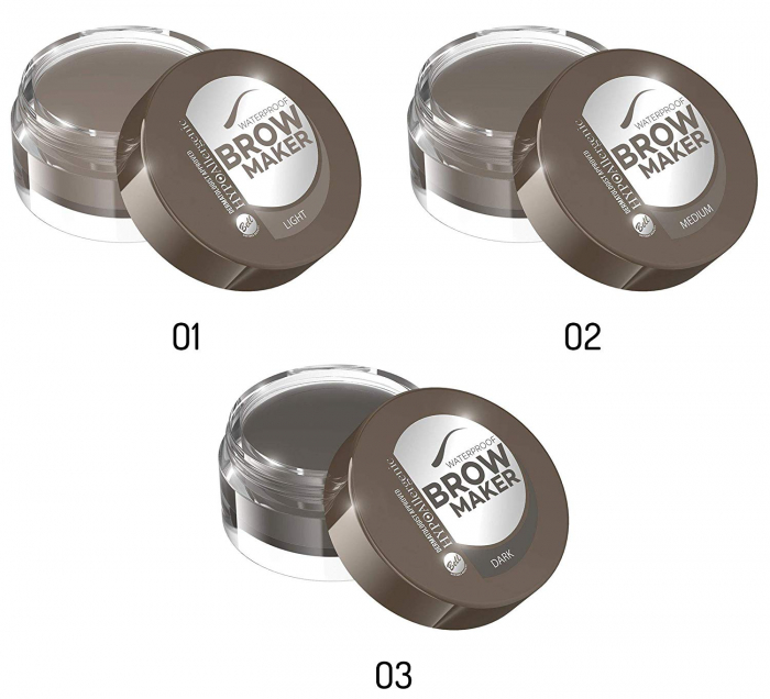 Gel sprancene waterproof Bell HYPOAllergenic Brow Maker 5g [2]