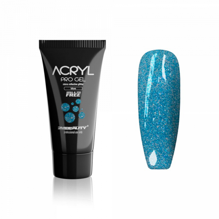 Acryl Pro Gel 2M Micro Reflective Glitter Blue - 15g [1]