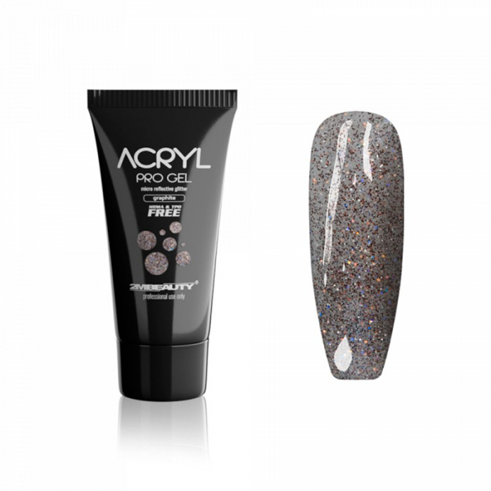 Acryl Pro Gel 2M Micro Reflective Glitter Graphite - 15g [1]