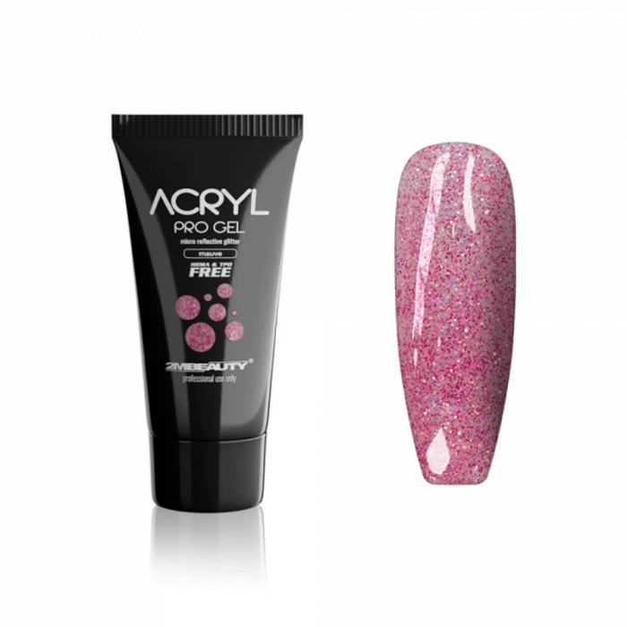 Acryl Pro Gel 2M Micro Reflective Glitter Mauve - 30g [1]