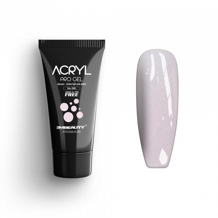 Acryl Pro Gel 2M Shimmer Darken Light Pink Glitter - 30g [1]