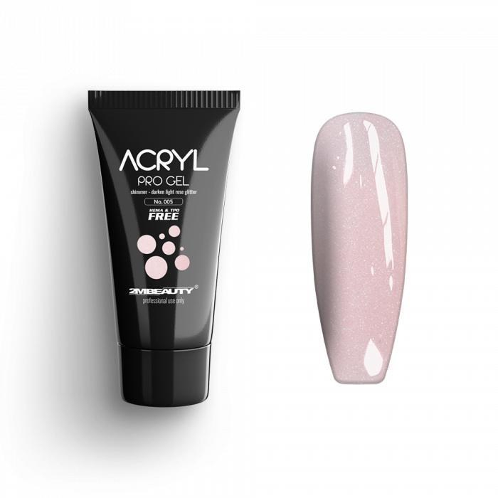 Acryl Pro Gel 2M Shimmer Darken Light Rose Glitter - 30g [1]