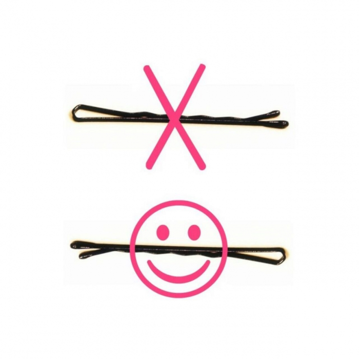 Agrafe pentru par Bob Pin, Negre, 6.2cm [3]