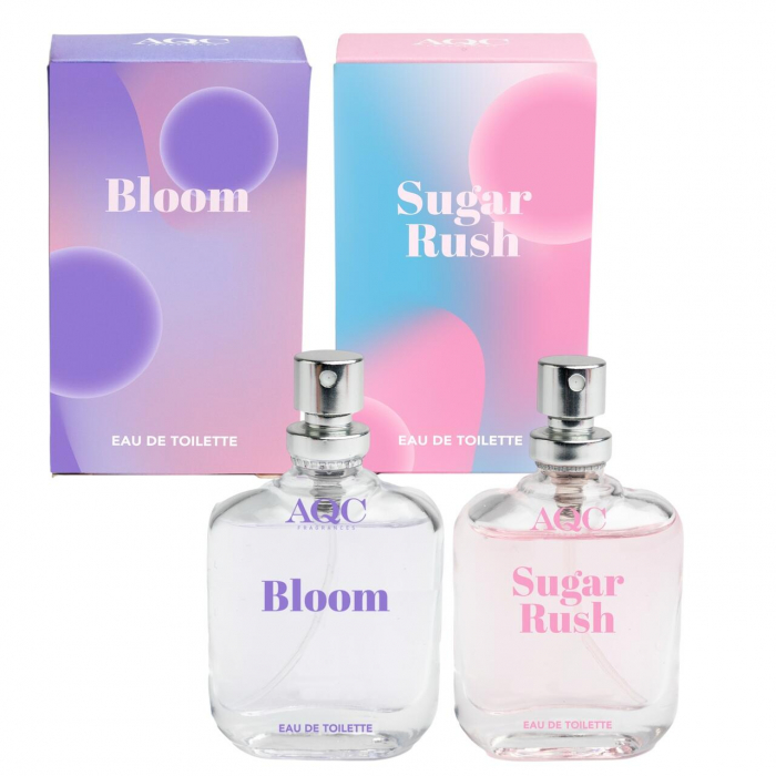 Set 30 Apa de toaletă +2 testere, 15ml, 99056, AQC Fragrances, Bloom & Sugar Rush [2]