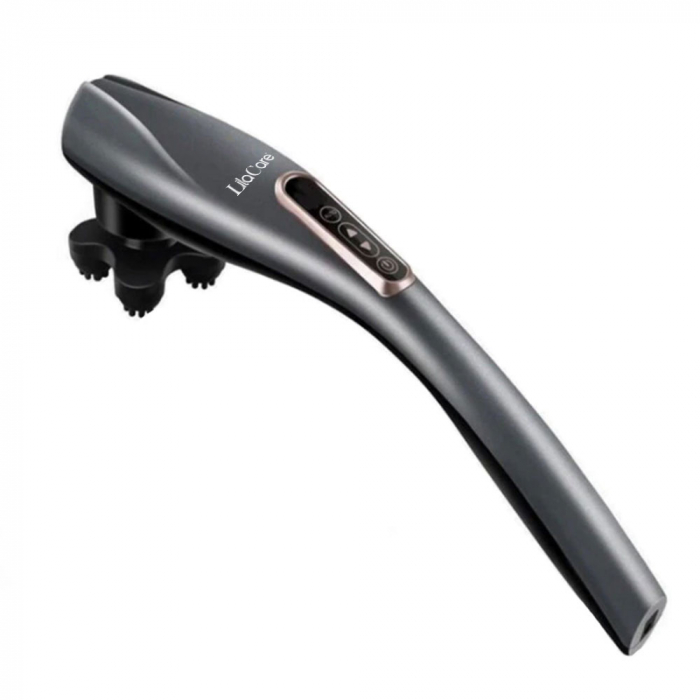 Aparat de masaj Lila Care, pentru spate, umeri, picioare, maini, gat, abdomen, cu 6 capete detasabile, 24 W, gri [2]