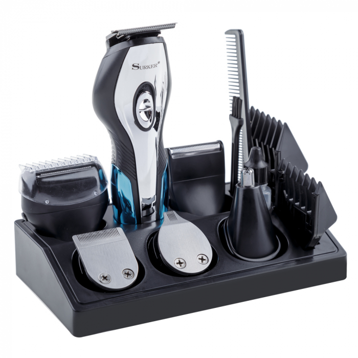 Aparat de tuns Surker, electric, SK-760, 6-in-1 cu atasament pentru barba, nas si urechi [11]