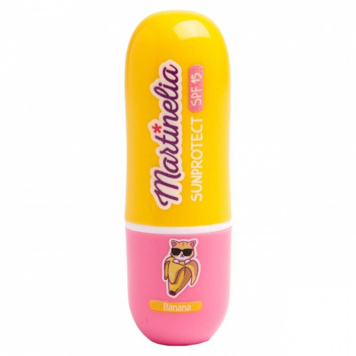 Balsam de buze cu SPF 15 pentru copii cu aroma de banana, 68025, 3.5 g Martinelia [3]