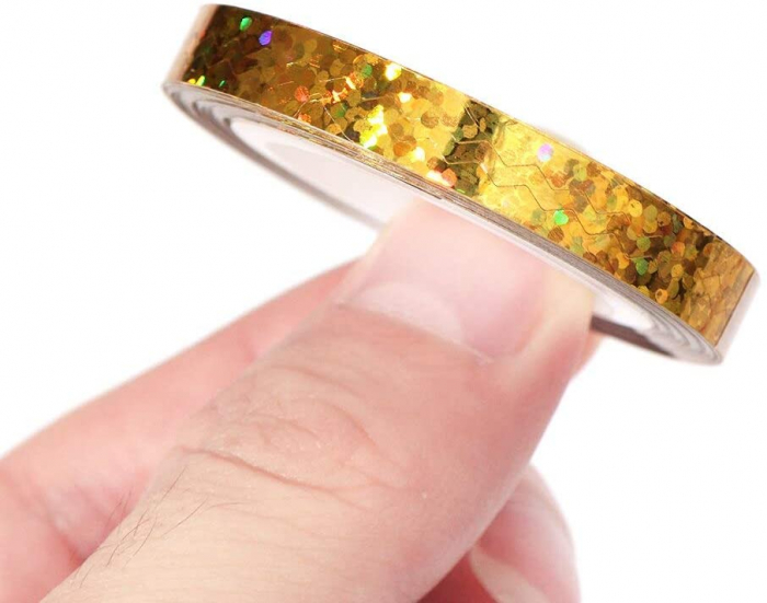 Banda decorativa lata, laser gold [2]