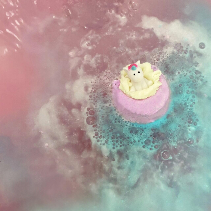 Bomba de baie handmade, cu figurina, Born to Be Unicorn Bath Blaster 160g, Bomb Cosmetics [3]