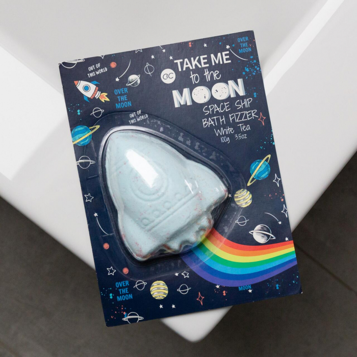 Bomba efervescenta de baie pentru copii Take me to the Moon Rainbow Trail Effect, Accentra, 355871, 100g [2]