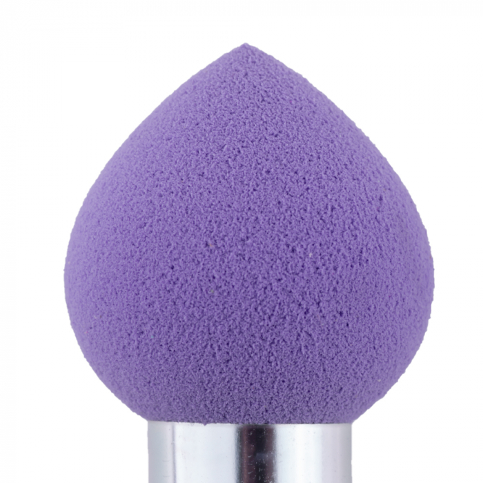 Burete makeup cu maner, pentru fondul de ten - purple + pink [2]