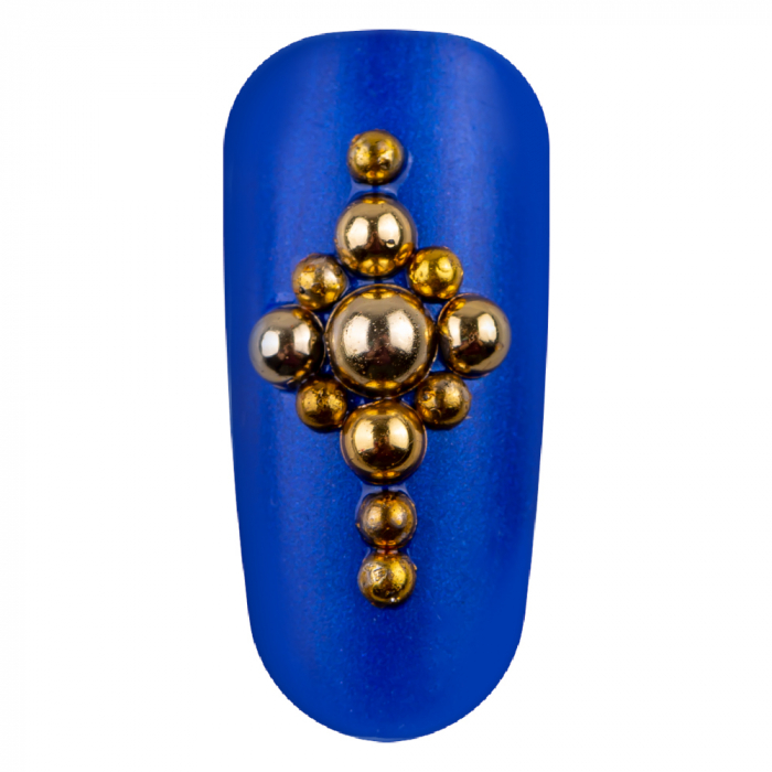 Carusel decoratiuni unghii, mix pietricele aurii [3]