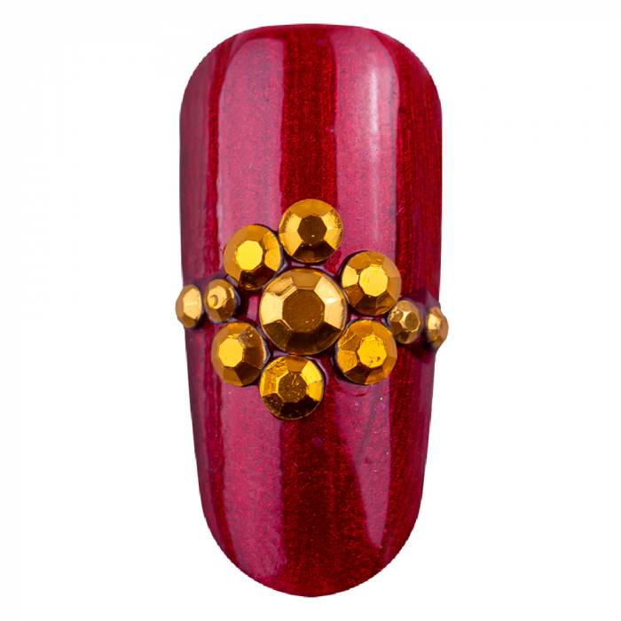Carusel decoratiuni unghii, model pietricele aurii [5]