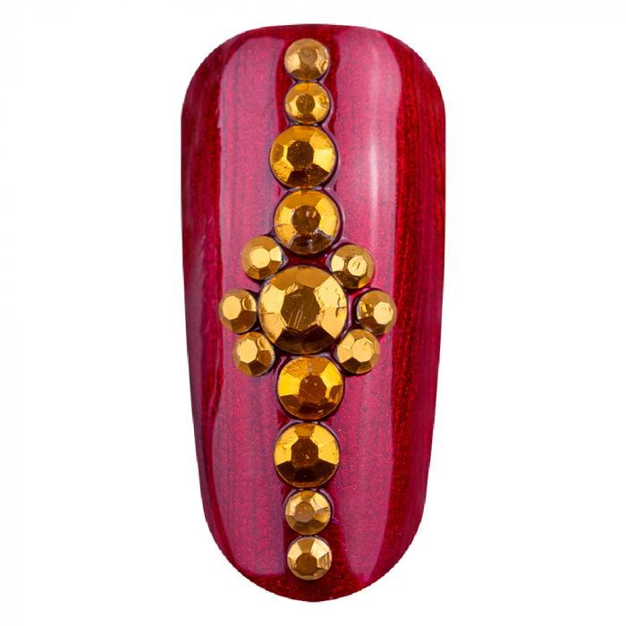 Carusel decoratiuni unghii, model pietricele aurii [4]