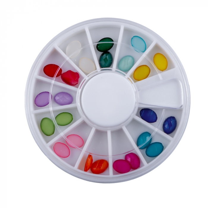 Carusel decoratiuni unghii, model pietricele multicolore [2]