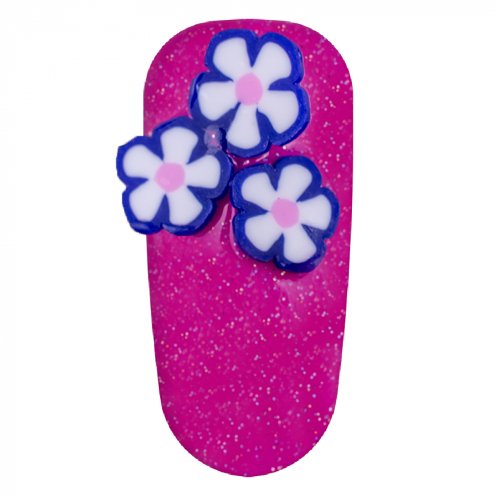 Carusel fimo Lila Rossa, decoratiuni flori pentru unghii [3]