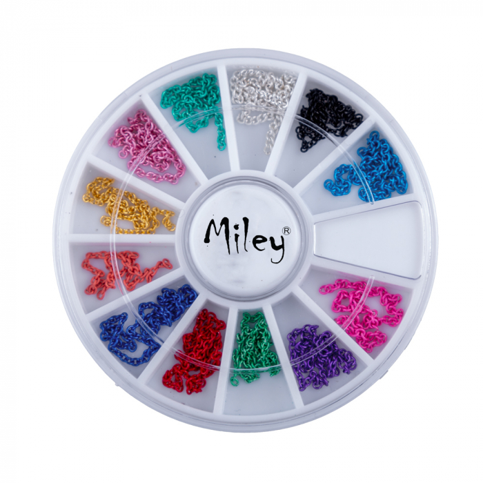 Carusel, lantisor metalic pentru unghii, multicolor [4]