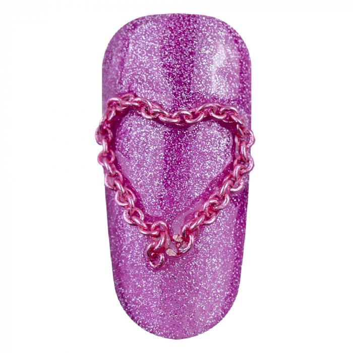 Carusel, lantisor metalic pentru unghii, multicolor [7]