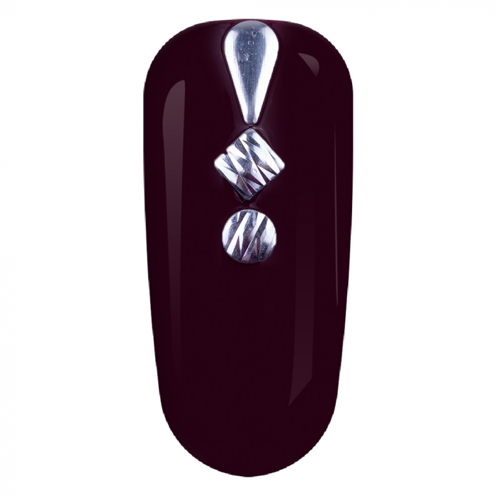 Carusel metalic unghii, figuri geometrice, silver si gold [7]