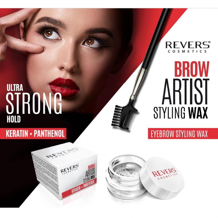 Ceara cu efect de laminare, pentru stilizarea sprancenelor, Brow Artist, Revers, 8g [3]