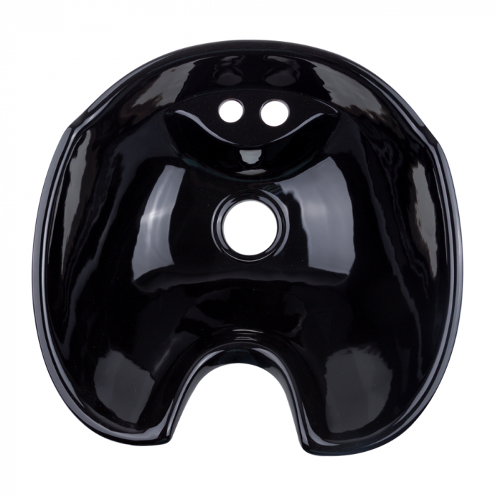 Chiuveta scafa coafor din ceramica, negru, adancime 22 cm [4]