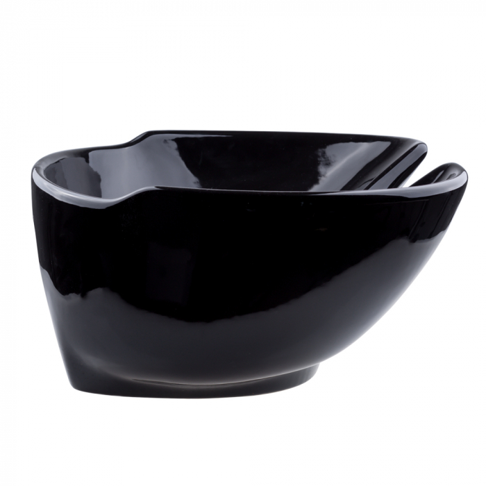 Chiuveta scafa coafor din ceramica, negru, adancime 22 cm [3]