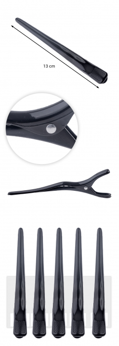 Clips frizerie sau coafor Lila Rossa 6307 din plastic 5 buc. [4]