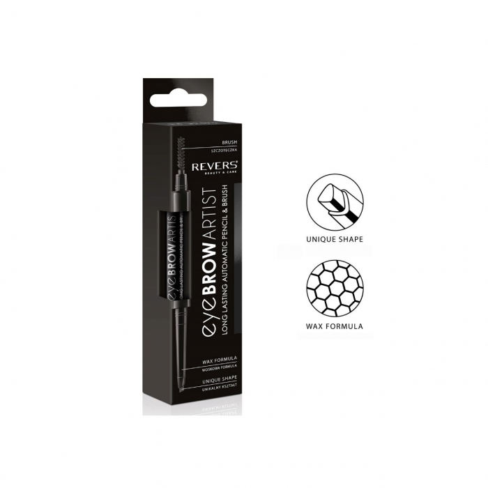 Contur sprancene automat, tip marker, cu pensula speciala, Eye Brow Artist, Revers, negru [5]