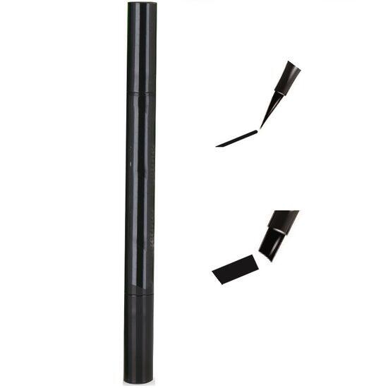 Creion de ochi cu un varf ingust, de precizie, si un varf lat, pentru efect dramatic Eyeliner Double, Magic Studio 66002S [2]