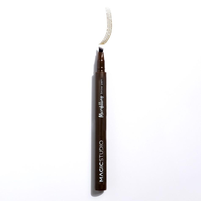 Creion pentru sprancene Microfilling Brow Pen – Maro închis, Magic Studio, 68021N, 1,35 g [2]