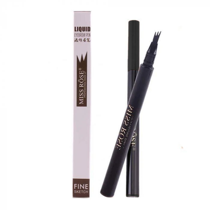 Creion pentru sprancene Miss Rose, dark, 3 varfuri [2]