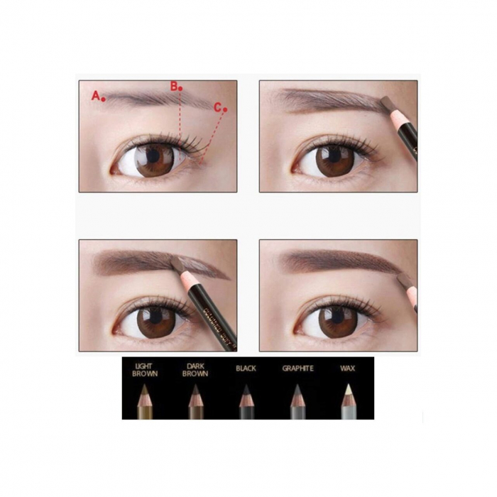 Creion Sprancene, Eyebrow Stylist, Revers, Negru [2]