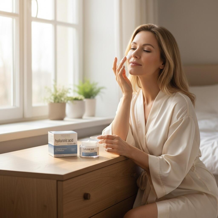 Crema de fata cu acid hialuronic + LACTIL®, pentru hidratare si fermitate, Revers, 40+, 50 ml [2]