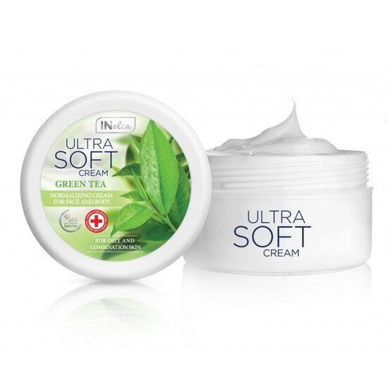 Crema pentru fata si corp, Inelia, Ultra Soft, Energizare, Ceai Verde, 200ml [2]