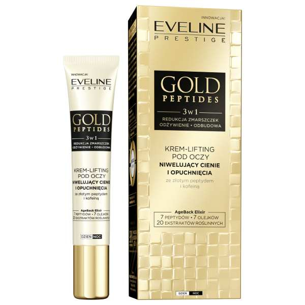 Crema pentru zona ochilor EVELINE COSMETICS cu efect de lifting Gold Peptides 20ml [1]