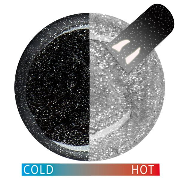 Cupio Glitter gel termic fara hemma Black-White 5ml [1]