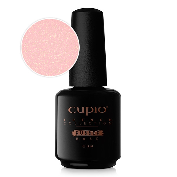 Cupio Oja semipermanenta Rubber Base French Collection - Blush Shimmer Gold 15ml [1]