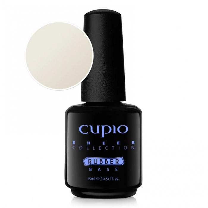 Cupio Oja semipermanenta Rubber Base Sheer Collection - Coconut Milk 15ml [1]