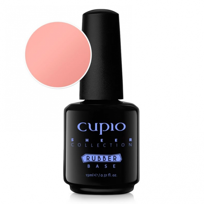Cupio Oja semipermanenta Rubber Base Sheer Collection - Sweet Apricot 15ml [1]