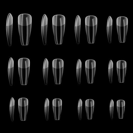 Cupio Tipsuri full nail dizolvabile set 240buc - Long Coffin [3]