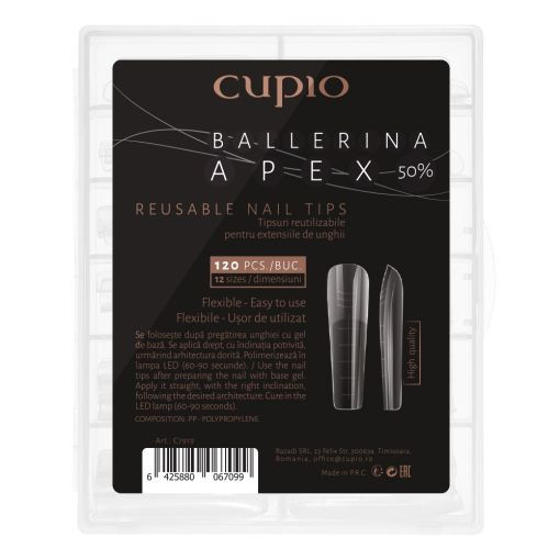 Cupio Tipsuri reutilizabile Ballerina Apex 50% 120 bucati [1]