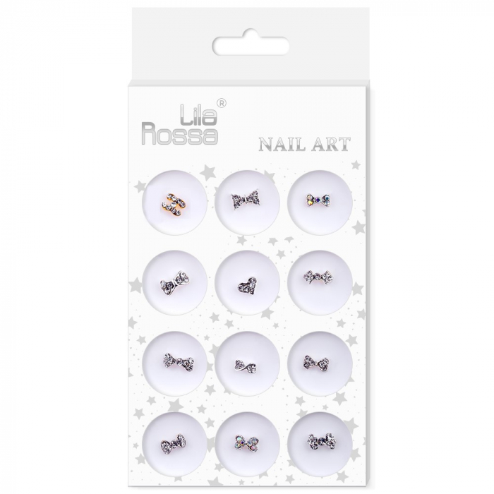 Decor metalic pentru unghii, nail art, Lila Rossa, 12 bucati [1]