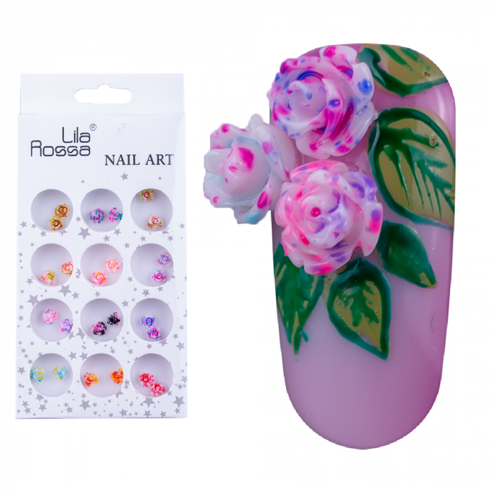 Decoratiuni pentru unghii "Floare", Lila Rossa [5]