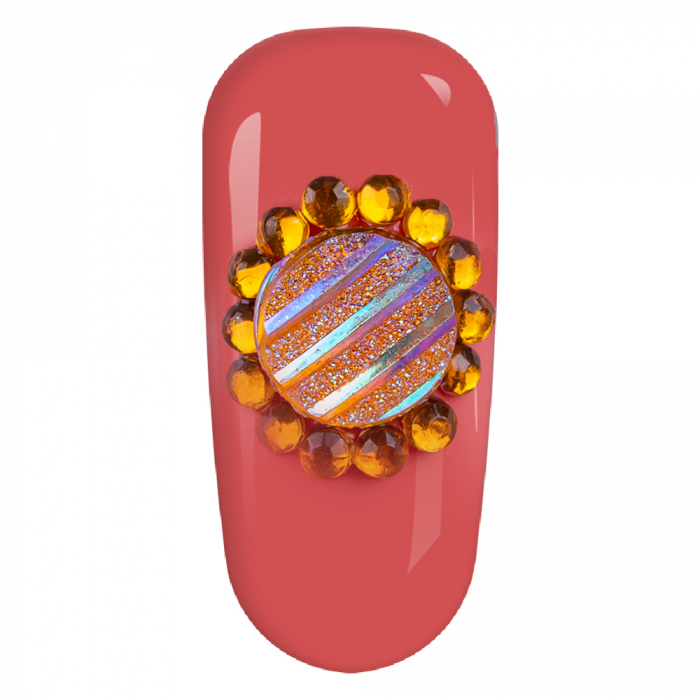 Decoratiuni pentru unghii, Lila Rossa, pietre rotunde cu reflexii [4]