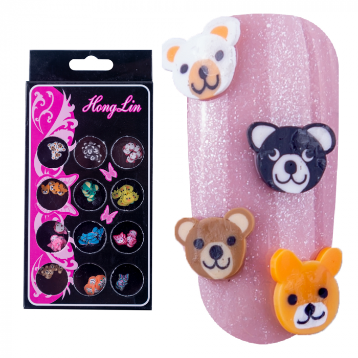 Decoratiuni unghii, Lila Rossa, animale, multicolore [7]