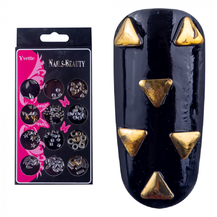 Decoratiuni unghii, Lila Rossa, metalice [4]