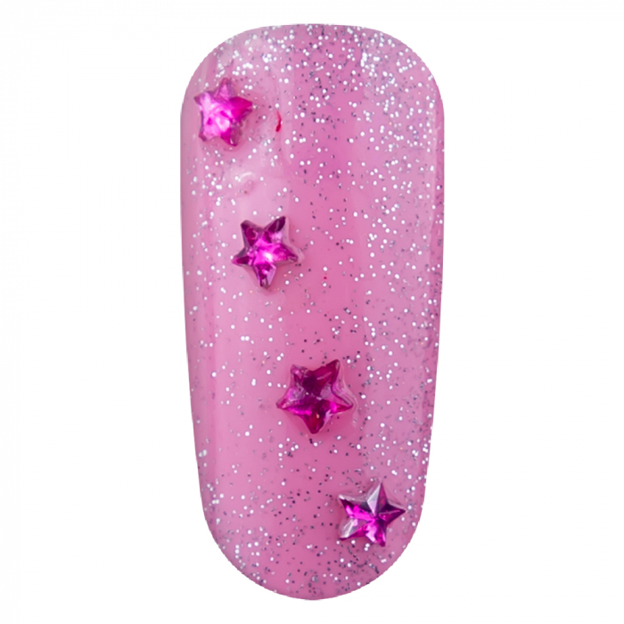 Decoratiuni unghii, Lila Rossa, strasuri multicolore [3]